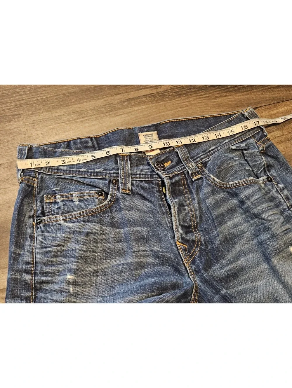 TRUE RELIGION Men’s Y2K VINTAGE BLAKE FLAP Denim Straight Button Fly sz 34x30